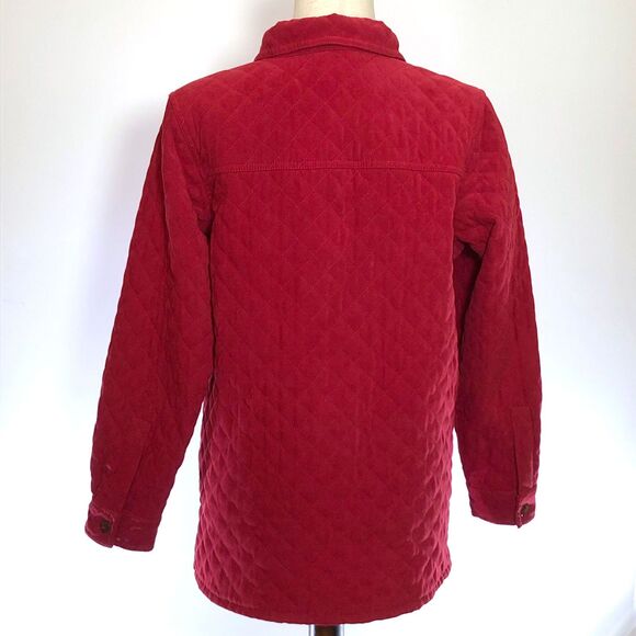 Talbots Petite Quilted Lightweight Red Shacket Jacket SM - Picture 3 of 9